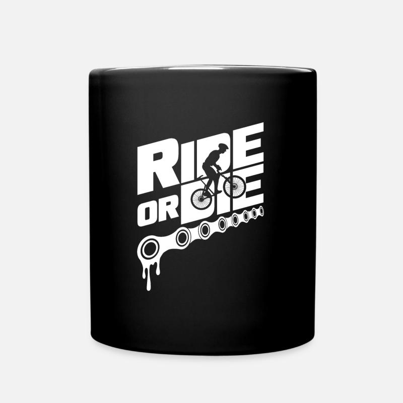 Ride or Die Mountainbiker VTT Vélo VTT - Mug uni - noir