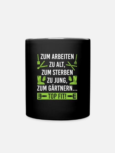 Gärtner Hobbygärtner Rentner Garten Geschenk - Tasse einfarbig - Schwarz
