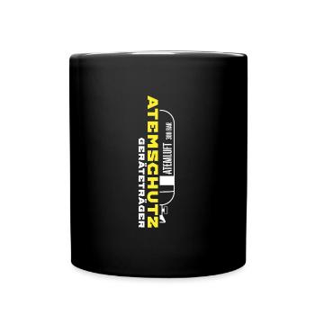 Feuerwehr Atemschutz Feuerwehrmann Geräteträger - Tasse einfarbig - Schwarz - Vorne