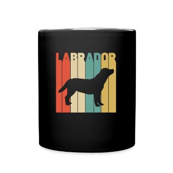 Labrador retro dog dog lover dogs - Full Colour Mug - black - Front