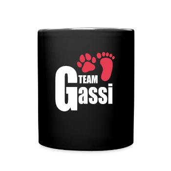 Team Gassi Hundeliebhaber Hunde Hundebesitzer Hund - Tasse einfarbig - Schwarz - Vorne