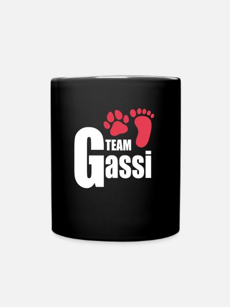 Team Gassi Hundeliebhaber Hunde Hundebesitzer Hund - Tasse einfarbig - Schwarz