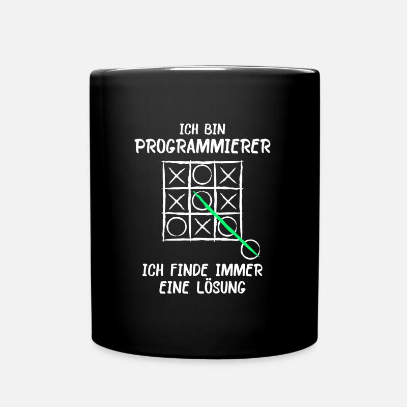 Ich bin Programmierer Lösung Spruch Computer Nerd - Tasse einfarbig - Schwarz