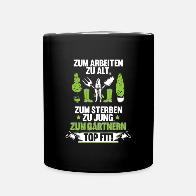Kleingärtner Garten Rentner Hobbygärtner Geschenk - Tasse einfarbig - Schwarz
