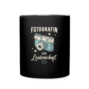 Fotografin aus Leidenschaft Fotografie Kamera Foto - Tasse einfarbig - Schwarz - Vorne