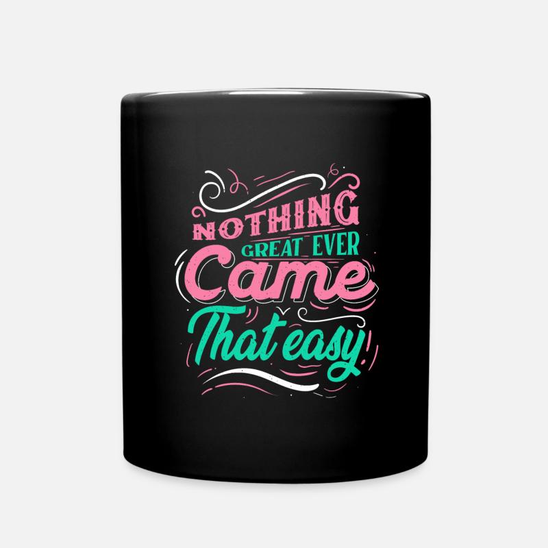 Motivation Zitate Grafik - Tasse einfarbig - Schwarz
