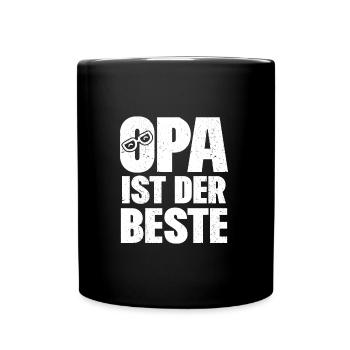 Opa ist der beste - Tasse einfarbig - Schwarz - Vorne