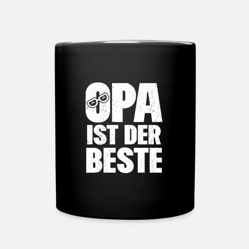 Opa ist der beste - Tasse einfarbig - Schwarz