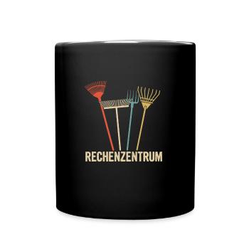 Gärtner Rechenzentrum Gartenarbeit Schrebergarten - Tasse einfarbig - Schwarz - Vorne