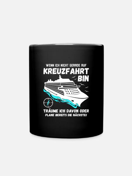 Tärüme Kreuzfahrt Urlaub Kreuzfahrtschiff Deko - Tasse einfarbig - Schwarz