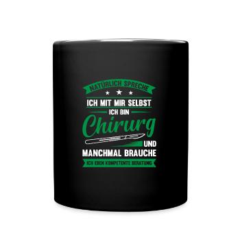 Natürlich Spreche Ich Mit Mir Selbst ich Bin Chiru - Tasse einfarbig - Schwarz - Vorne