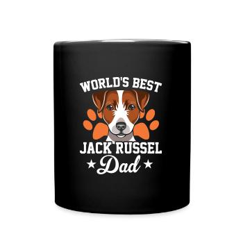 Worlds Best Jack Russel Dad Hundebesitzer Gassi Ge - Tasse einfarbig - Schwarz - Vorne