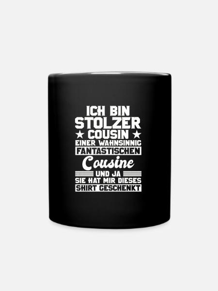 Ich Bin Stolzer Cousin Familie Verwandtschaft Nach - Tasse einfarbig - Schwarz