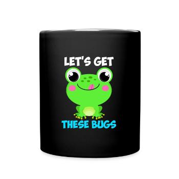 Let's get these Bugs Frosch Programmierer - Tasse einfarbig - Schwarz - Vorne