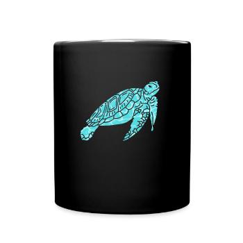 Colorful Turtle Diver Holiday Ladies - Full Colour Mug - black - Front