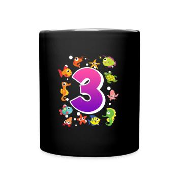 3rd birthday girl 3 years - Full Colour Mug - black - Front