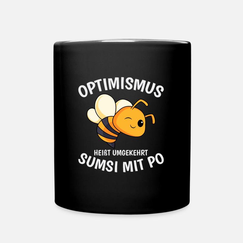 Bienen Imker Sumsi mit Po - Tasse einfarbig - Schwarz