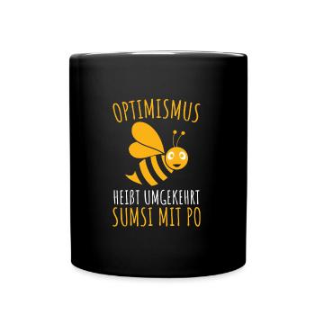 Sumsi mit Po - Tasse einfarbig - Schwarz - Vorne