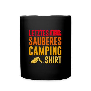 Last Clean Camping Shirt Camping Man - Full Colour Mug - black - Front
