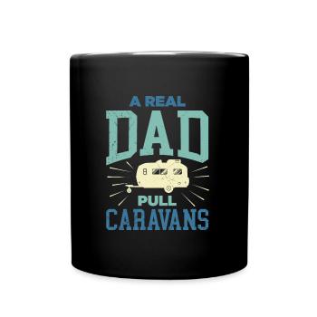 Un vrai papa tire caravane camping-car - Mug uni - noir - Devant