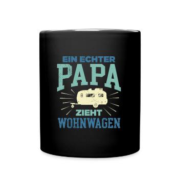 Un vrai papa tire caravane camping-car - Mug uni - noir - Devant