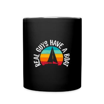 Real Guys Drive Boat Captain Men - Full Colour Mug - black - Front