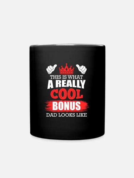 So sieht ein richtig cooler Bonus Papa aus - Ensfarvet krus - sort