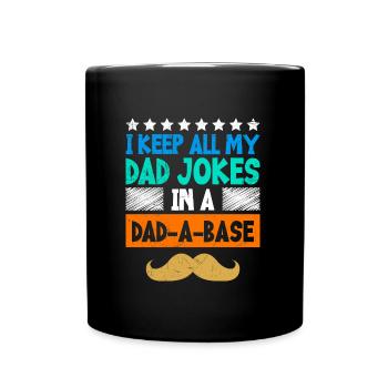 Je garde toutes mes blagues de papa dans un Papa Witze de papa de base - Mug uni - noir - Devant