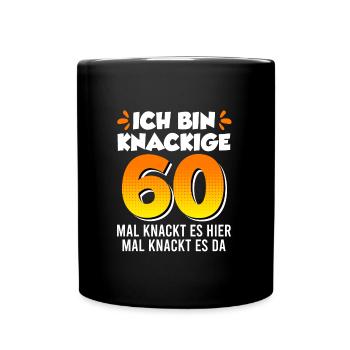 Papa 60. Geburtstag Herren 60 Jahre Männer - Tasse einfarbig - Schwarz - Vorne