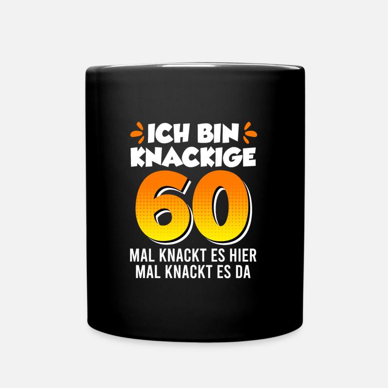 Papa 60. Geburtstag Herren 60 Jahre Männer - Tasse einfarbig - Schwarz