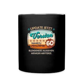 Papa 60. Geburtstag Herren 60 Jahre Männer - Tasse einfarbig - Schwarz - Vorne