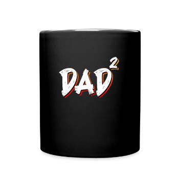 Papa 2 Kinder Zweifacher Vater - Tasse einfarbig - Schwarz - Vorne