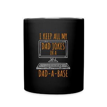 Je garde toutes les blagues de papa dans un Papa Witze - Mug uni - noir - Devant