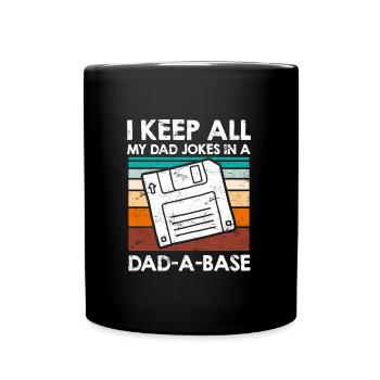 Gardez mes blagues dans un Papa Witze de papa - Mug uni - noir - Devant