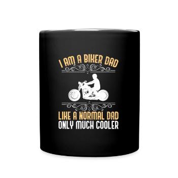 Biker Papa Motorrad Vater Motorrad Fahrer - Tasse einfarbig - Schwarz - Vorne
