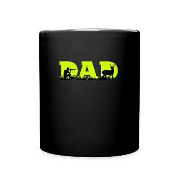 Jäger Papa Jagd Vater - Tasse einfarbig - Schwarz - Vorne