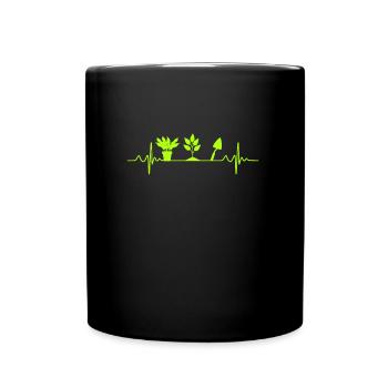 Jardinage Heartbeat Jardinier de jardin - Mug uni - noir - Devant
