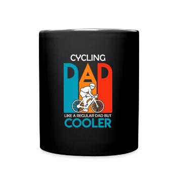 Cycling Dad Cyclist Papa - Full Colour Mug - black - Front