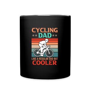 Cycling Dad Fahrradfahrer Papa - Tasse einfarbig - Schwarz - Vorne
