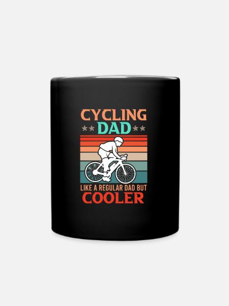 Cycling Dad Fahrradfahrer Papa - Tasse einfarbig - Schwarz