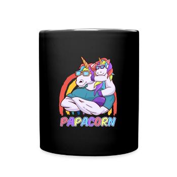 Papa Fille Papacorn Père Fille Messieurs - Mug uni - noir - Devant