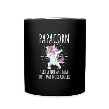 Papacorn cool papa et papa - Mug uni - noir - Devant
