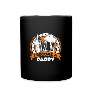 Ich werde Papa 2023 Werdender Papa - Tasse einfarbig - Schwarz - Vorne