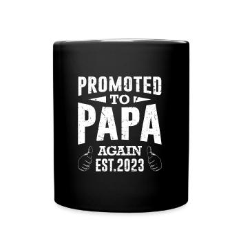 Papa 2 Children Papa again 2023 Papa 2 Children - Full Colour Mug - black - Front