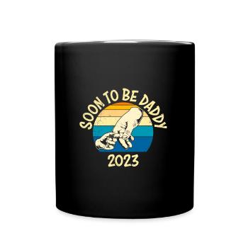 Bientôt papa 2023 papa - Mug uni - noir - Devant