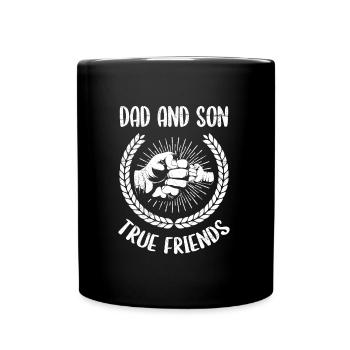 Dad and Son True Friends Papa Sohn - Full Colour Mug - black - Front