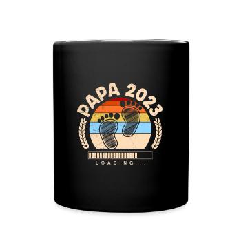 Papa 2023 charge papa-à-être - Mug uni - noir - Devant