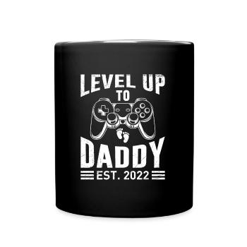 Niveau jusqu’à Papa 2022 Papa 2022 Futur Père - Mug uni - noir - Devant