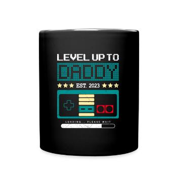 Level up to Daddy 2023 Dad-to-be - Full Colour Mug - black - Front