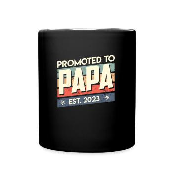 Papa 2023 - Tasse einfarbig - Schwarz - Vorne